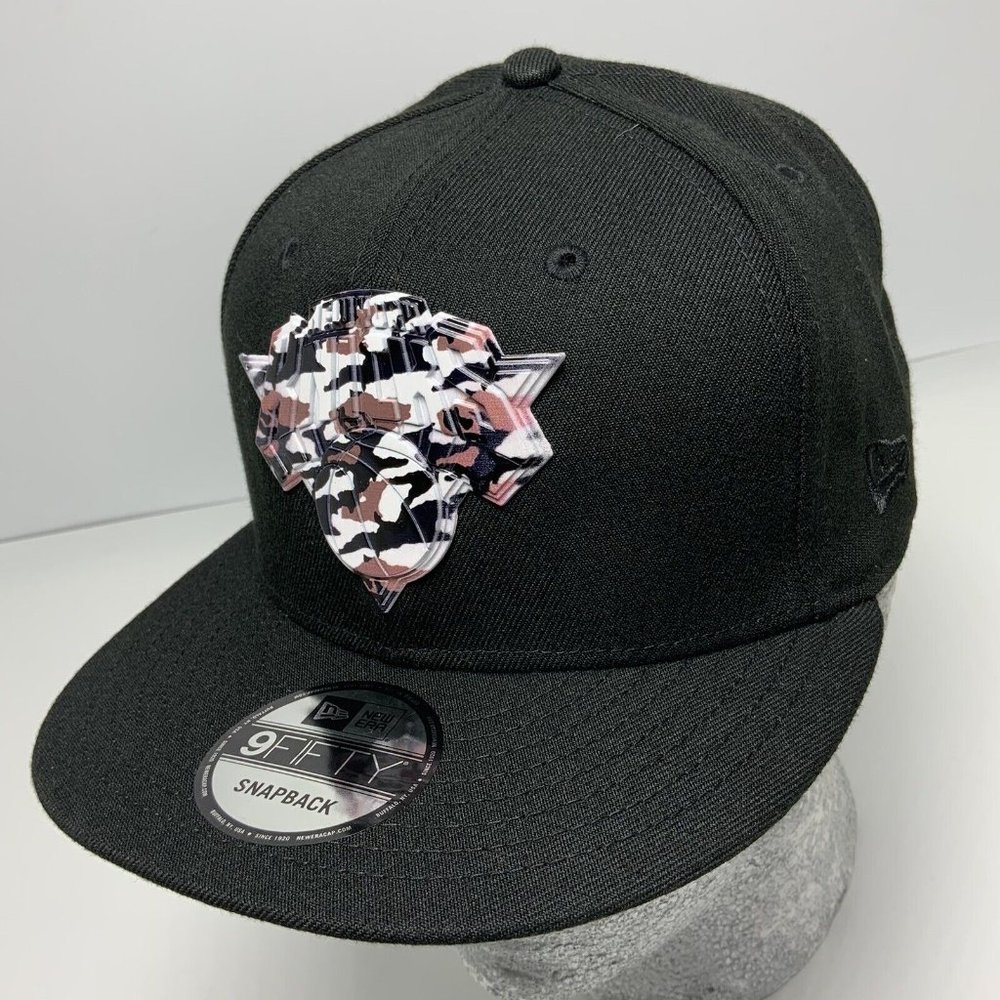 Men's New Era Cap Black | Camo Logo NY Knicks 9FIFTY NBA
